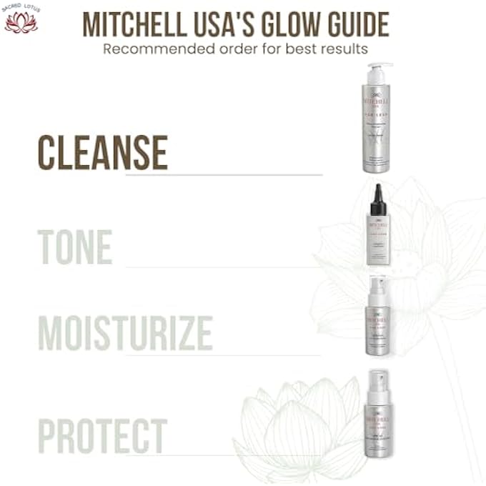 MITCHELL USA AGE-LESS PAPAYA BRIGHTENING CLEANSER - HYDRATING & MOISTURIZING FACIAL WASH - ANTI AGING FACE CLEANSER - EXFOLIATING FACIAL CLEANSER - FOAMING FACE WASH WITH LOTUS SEED EXTRACT, ALOE VERA - Image 3